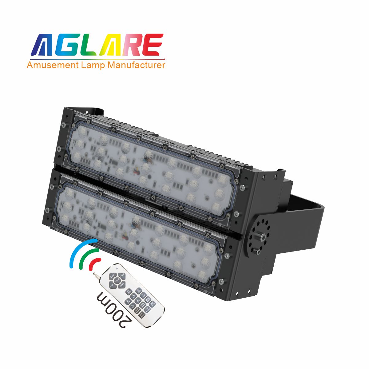100W LED彩色泛光灯 RGB投光灯带？仄